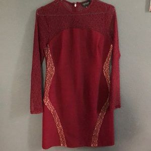 TopShop Burgundy Dress